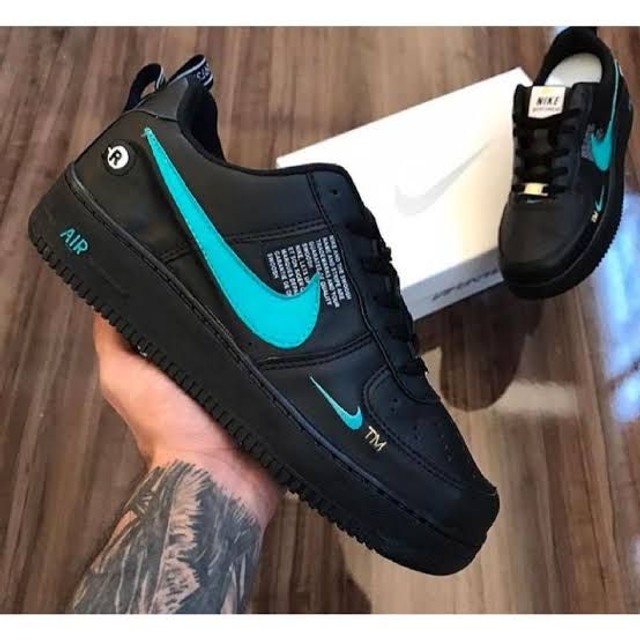 nike air force azul e preto