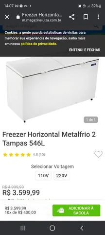 Freezer 546 litros