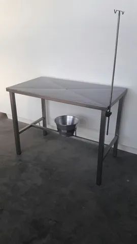 Mesa cirurgica de atendimento veterinario em inox - nova - Foto 2