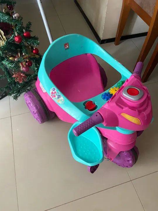 Velotrol infantil triciclo baby carrinho passeio menina 