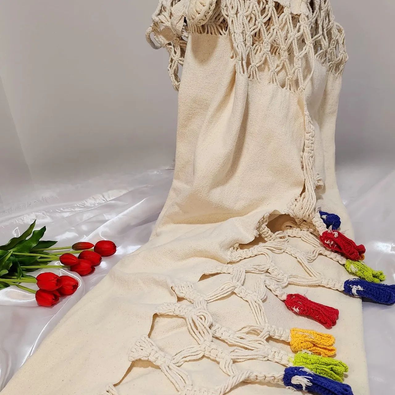 Rede em algodão com varanda 