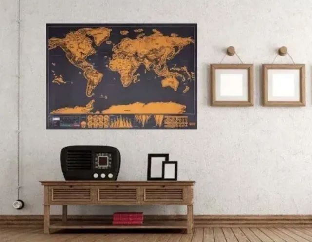 Mapa mundi de raspar, presente,  - Foto 2
