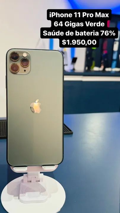 Iphone 11 Pro Max 64 Gb Verde | Loja Fisica | - Celulares e