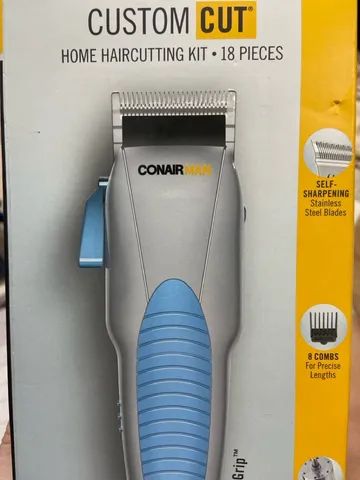 Kit de corte de cabelo masculino com 18 peças - na caixa