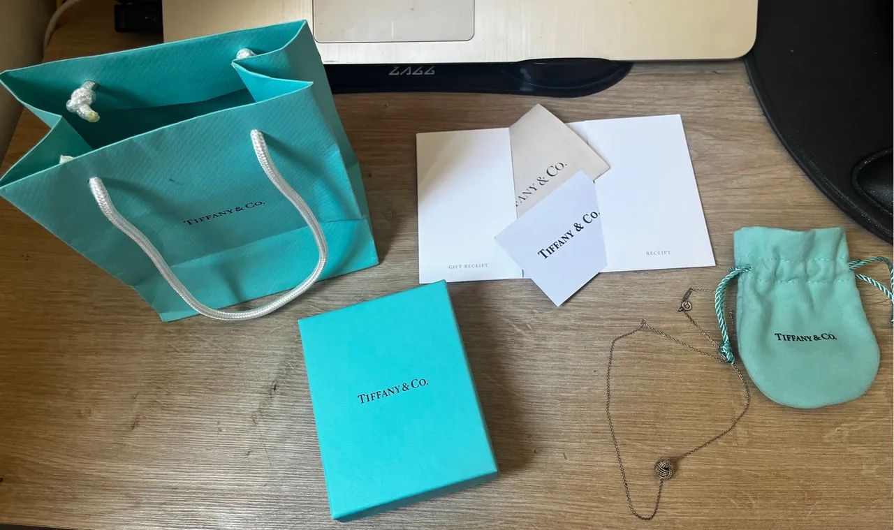 Colar tiffany twist nó em prata de lei - Foto 2