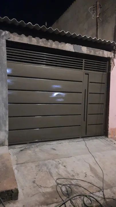 Portão maçaneta embutida