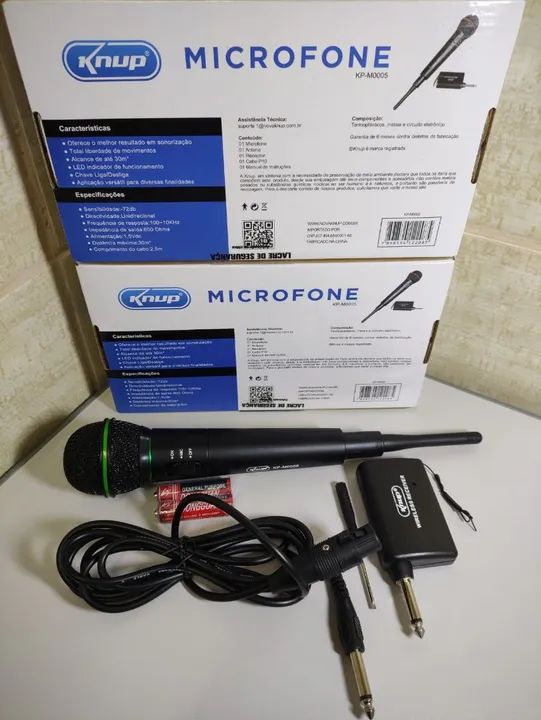 Microfone Karaokê Wireless e com Fio  - Foto 2