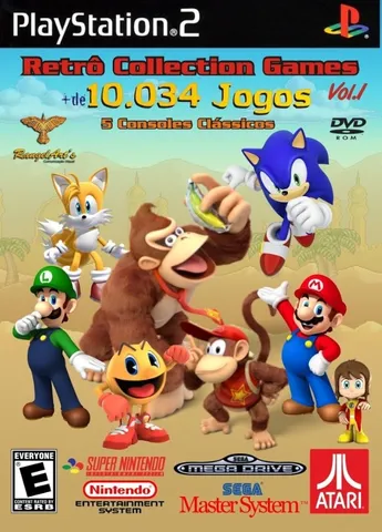 Super Retrô Collection Games Vol.1 Ps2 Emulador 10034 Jogos Patch PS2 Aceito olx pay