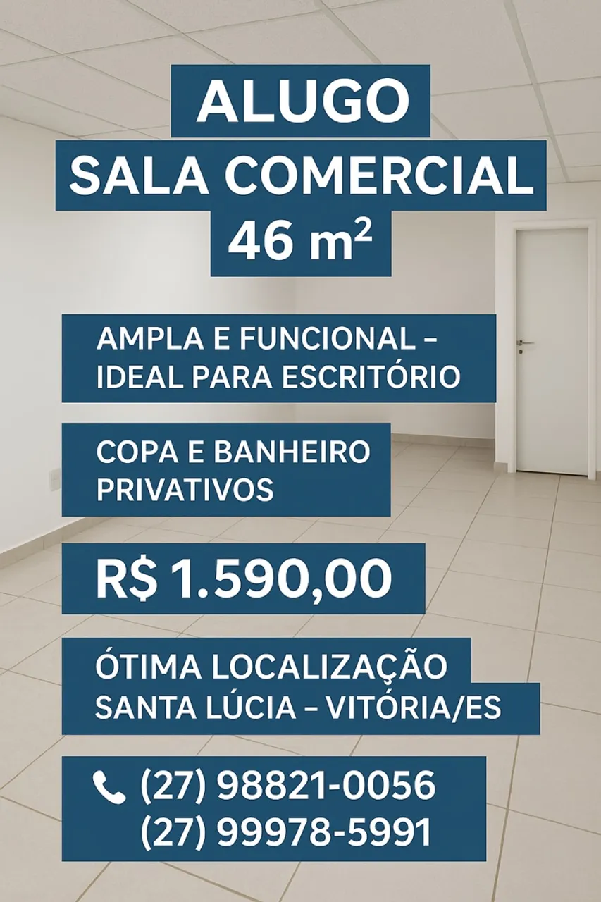 Sala Comercial 46m² para Aluguel - Ótima Localização em Santa Lúcia, Vitória/ES!