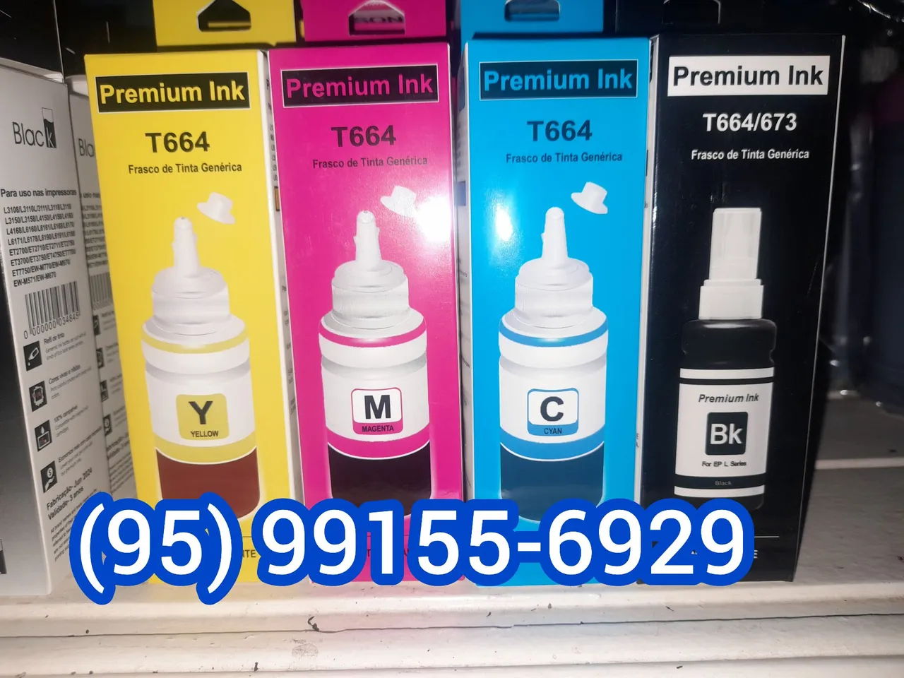Refil de tintas Epson modelo l200 l355 e l396 e cia