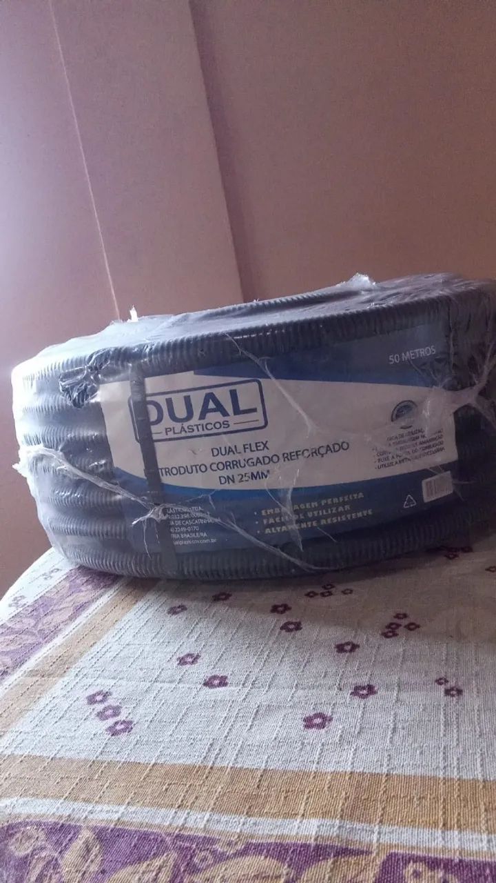 Conduite Eletroduto 3/4 Reforçado Preto Rolo 50 Metros Dual (Novo).   O PRIMEIRO QUE CHEGA - Foto 3