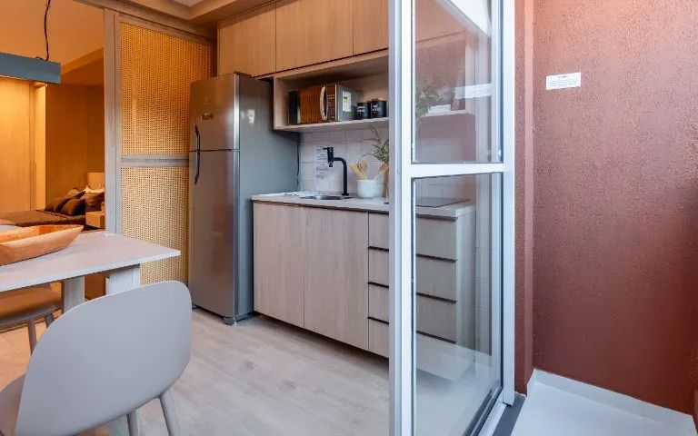 Studio moderno no Santo Cristo, com varanda privativa. - Foto 4