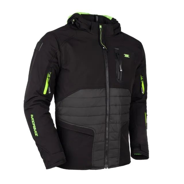 JAQUETA MOTOCICLISTA TEXX MIAMI PRETA E VERDE SEGURANÇA COM ESTILO