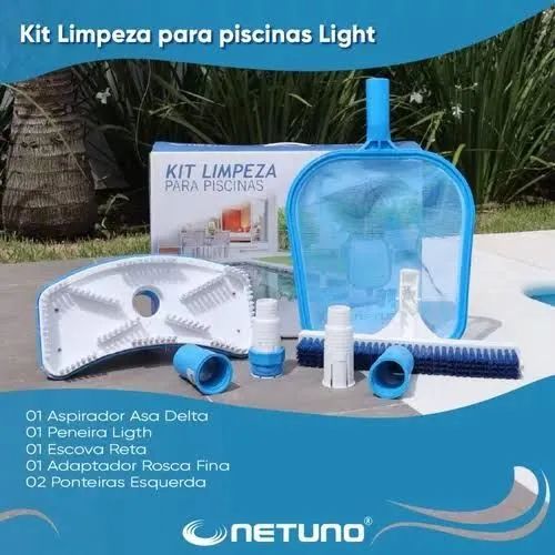 Kit Limpeza para Piscinas Light  NETUNO - Novo