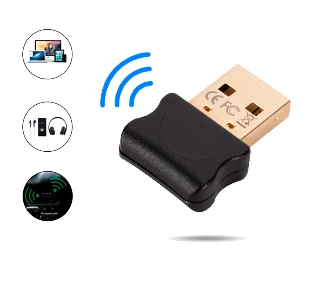 Adaptador USB 5.0 Bluetooth, para Computador (Novo) - Foto 2