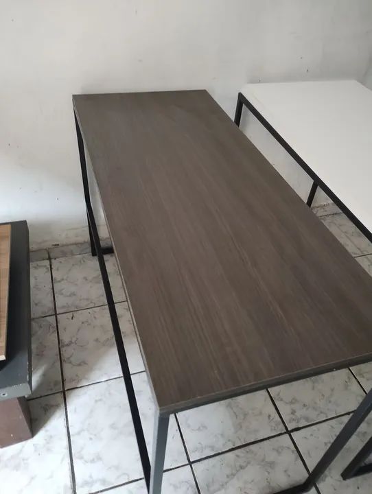 Mesa estilo industrial com MDF  - Foto 4