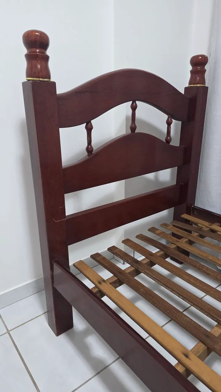 Cama Solteiro Madeira Maciça  - Foto 4