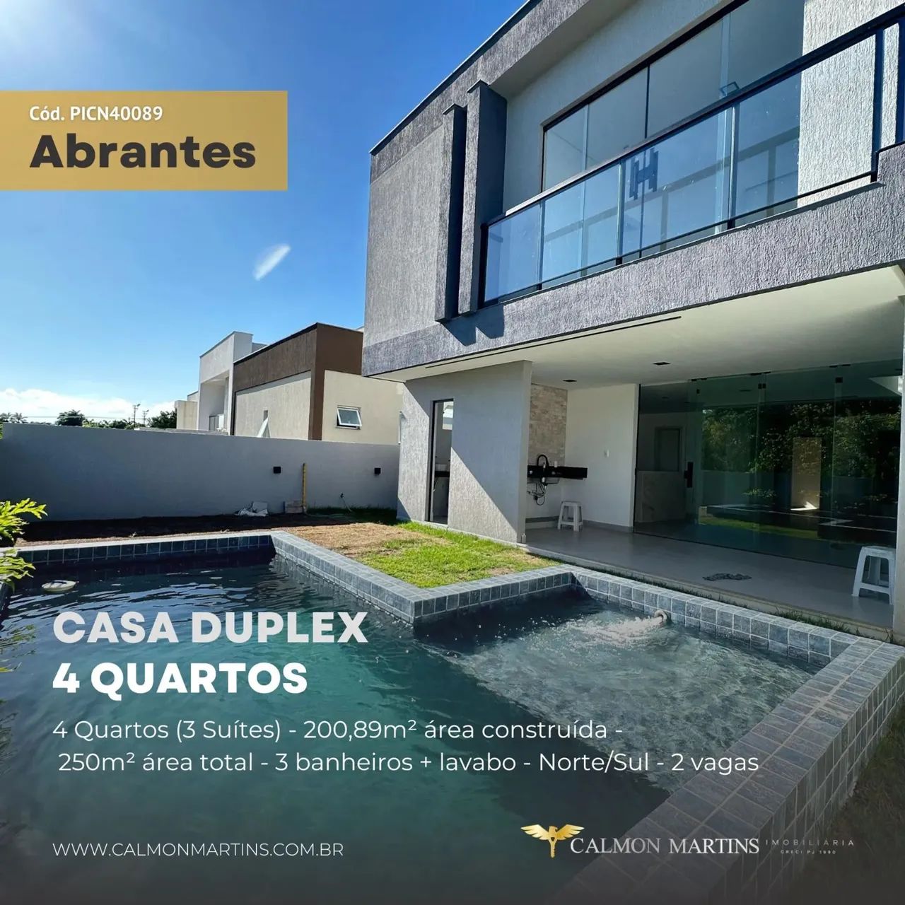 CASA DUPLEX 04 QUARTOS SENDO 03 SUÍTES 200,89M² ABRANTES - Foto 4