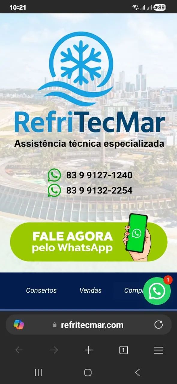 Conserto de geladeira 