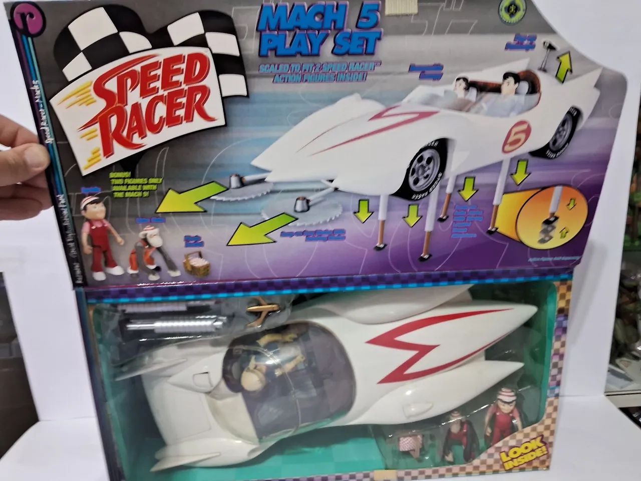 Resaurus Speed Racer Carro Mach 5 + Bonecos - Foto 2