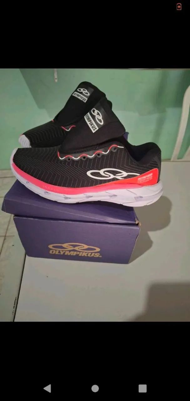 Tênis Olympikus Preto e rosa pink 