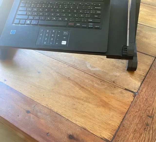 Mesinha Para Notebook Multifuncional Com Cooler Dobravel De Ferro - Foto 3
