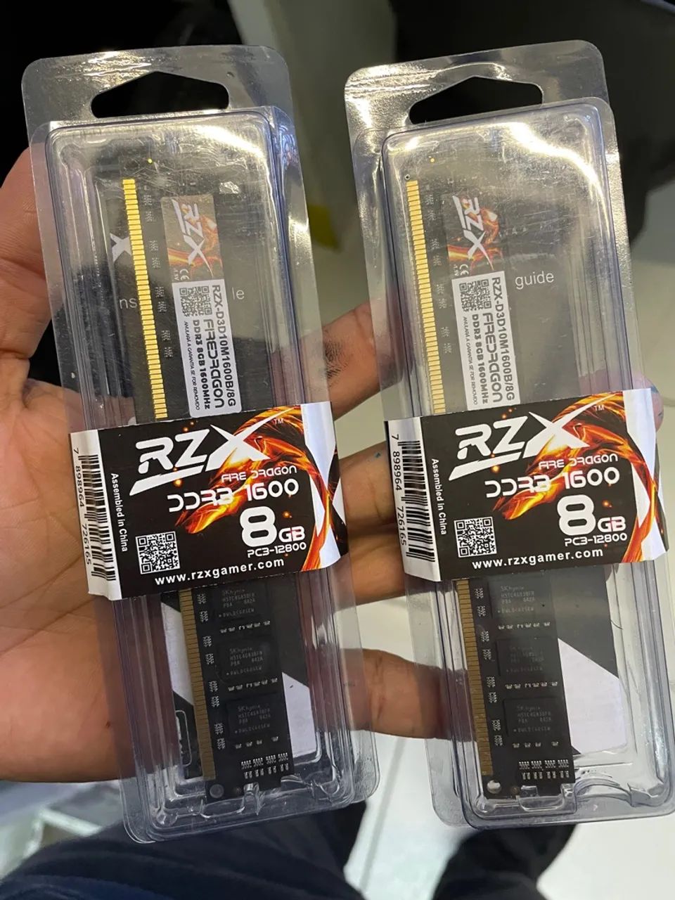 Memória RAM RZX FIREDRAGON 8GB DDR3 1600MHz