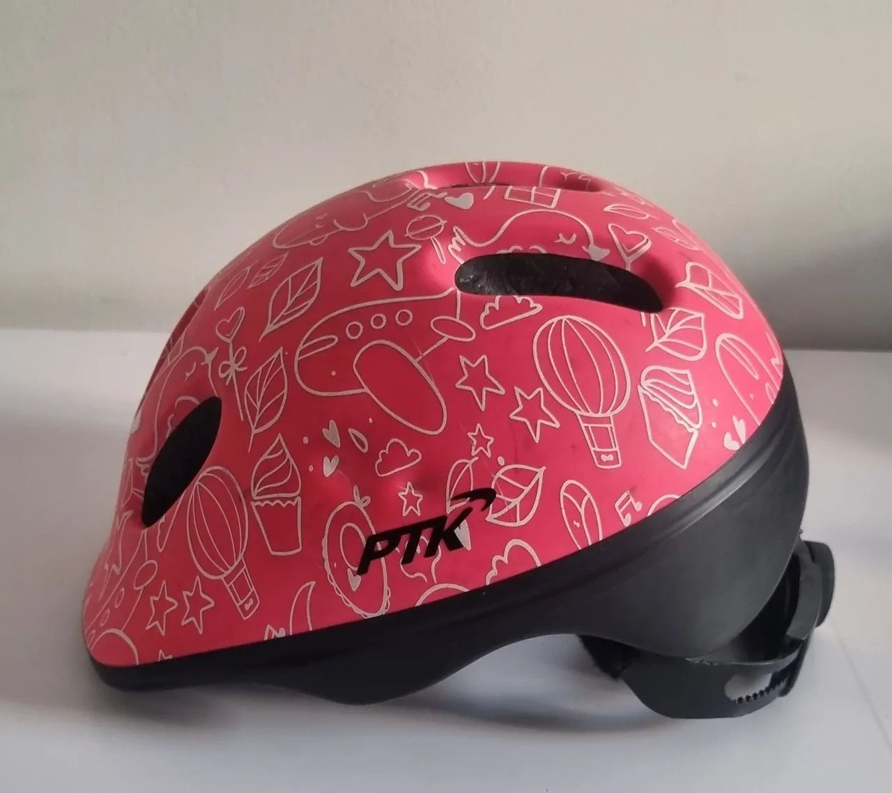 Capacete Infantil Ciclismo Rosa - Foto 3
