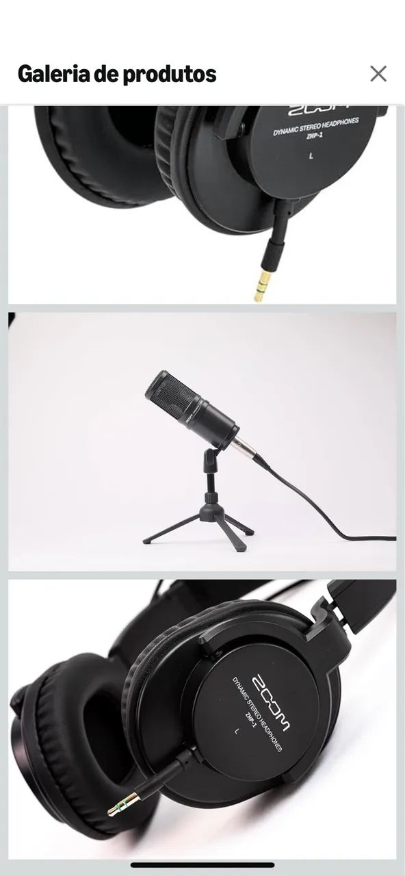 2 (dois) - Kits Podcast Microfone Zoom Zdm-1 - Foto 2