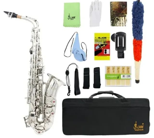 Saxofone Alto Slade Novo - 10X no cartão - Envio p/ todo Brasil - Foto 6