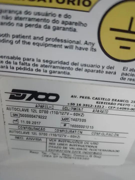 Autoclave 12L - Equipamento Médico - Foto 3