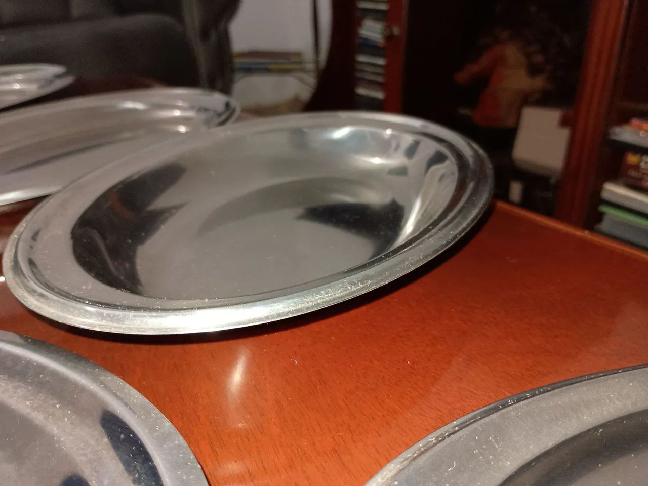 Conjunto de travessas de aço inox ovais - Foto 3