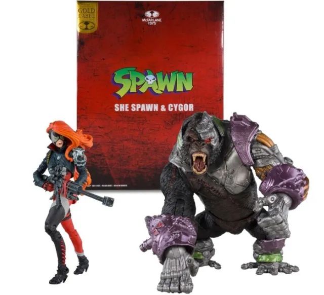 Mcfarlane Toys She-spawn & Cygor Gold Label 2pk - Foto 2