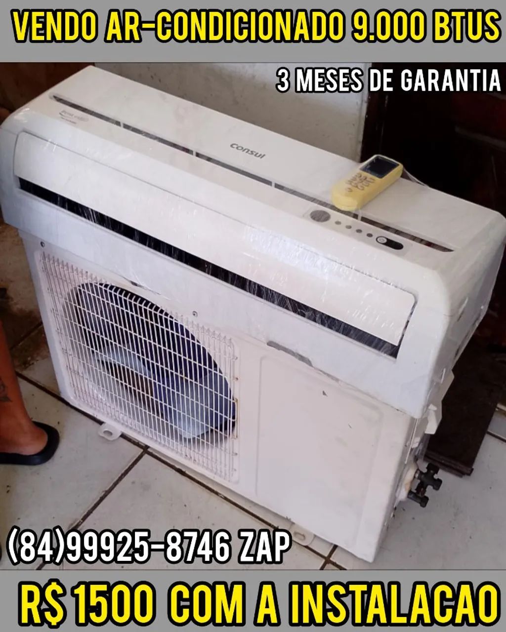 VENDO AR-CONDICIONADO 9.000 BTUS 