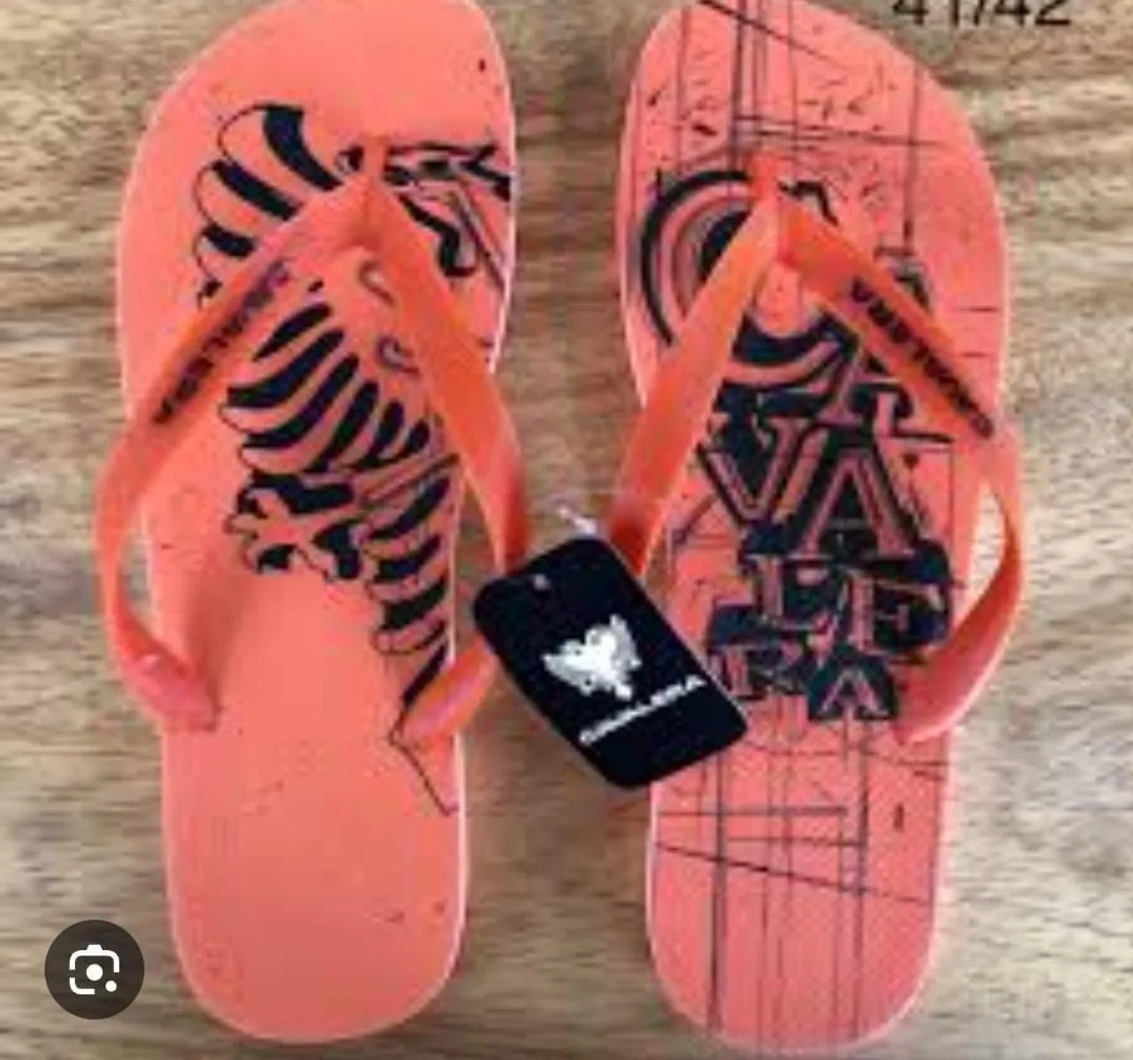 Chinelo Valera Laranja Estampado
