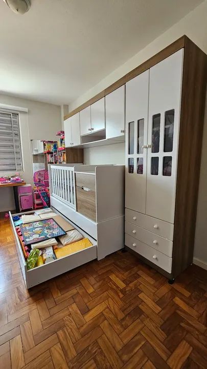 Berço 3 em 1 com armário - Foto 2