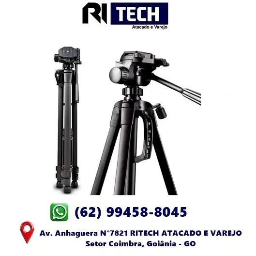 Tripé Para Camera Celular Com Altura Até 1,7m Video Foto