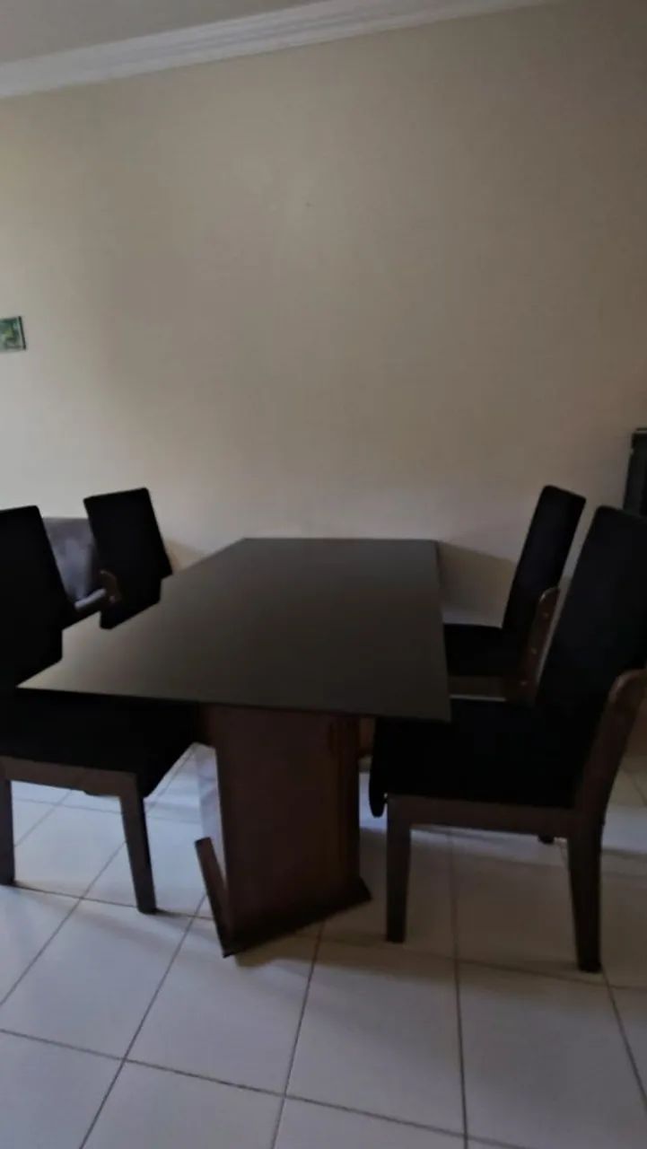 Mesa de vidro 6 cadeiras 64221281545601124