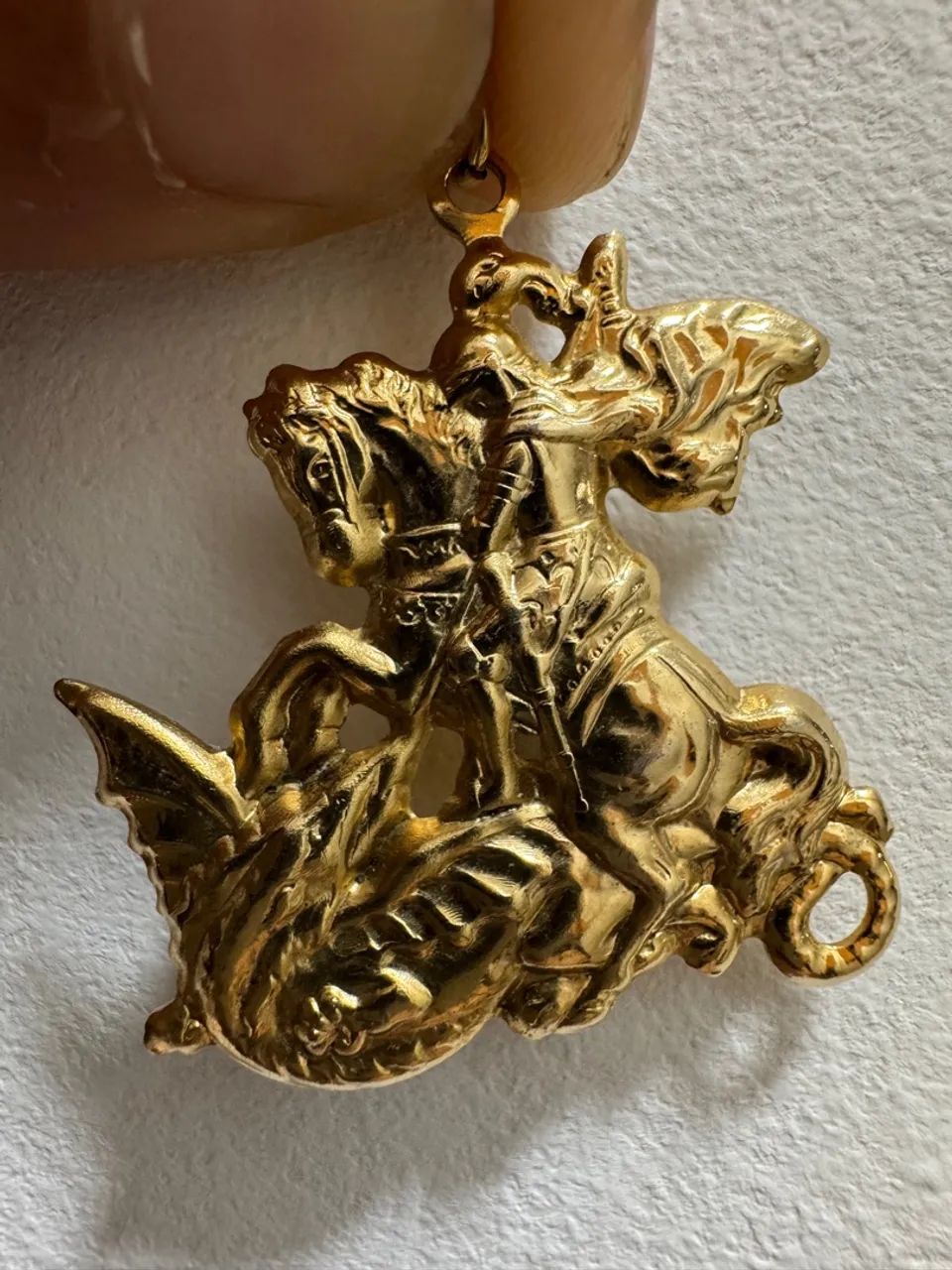 Pingente de São Jorge em Ouro - Foto 2