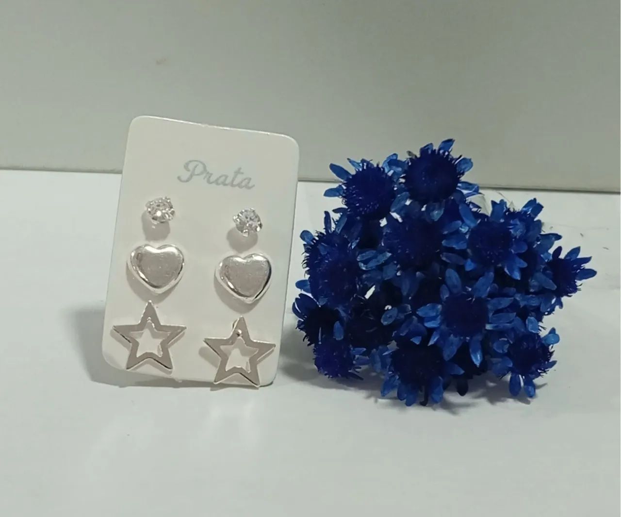 Trio de brincos prata 925 legítima diversos modelos  - Foto 3