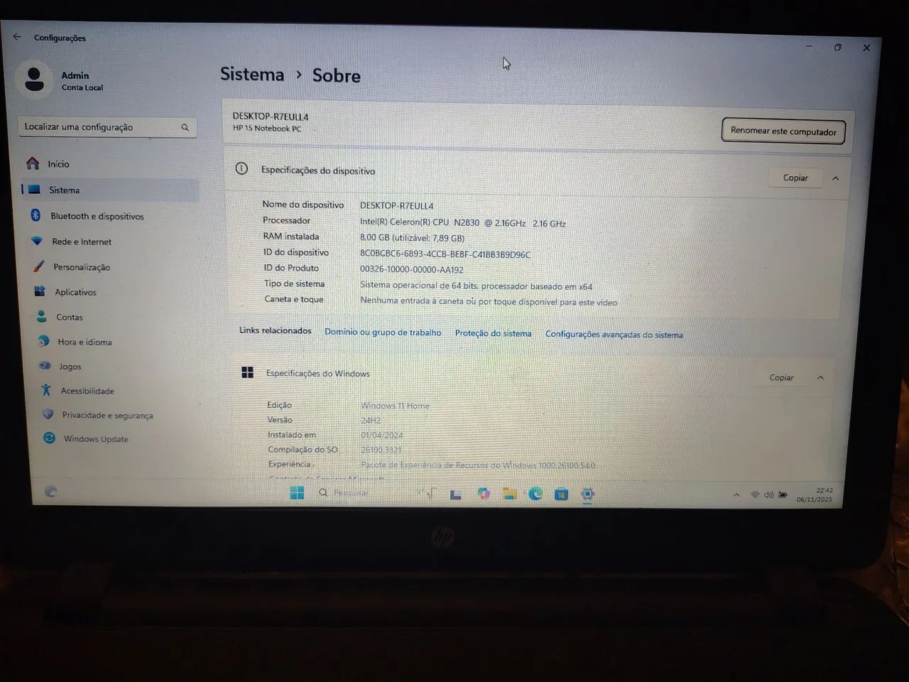 HP 15 F Notebook64317907528450120