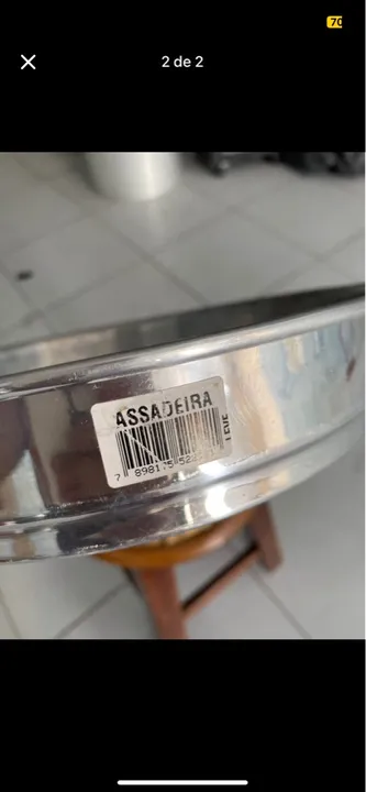 Assadeira leve 22 cm redonda alumínio Ideal para Bolo e tortas!