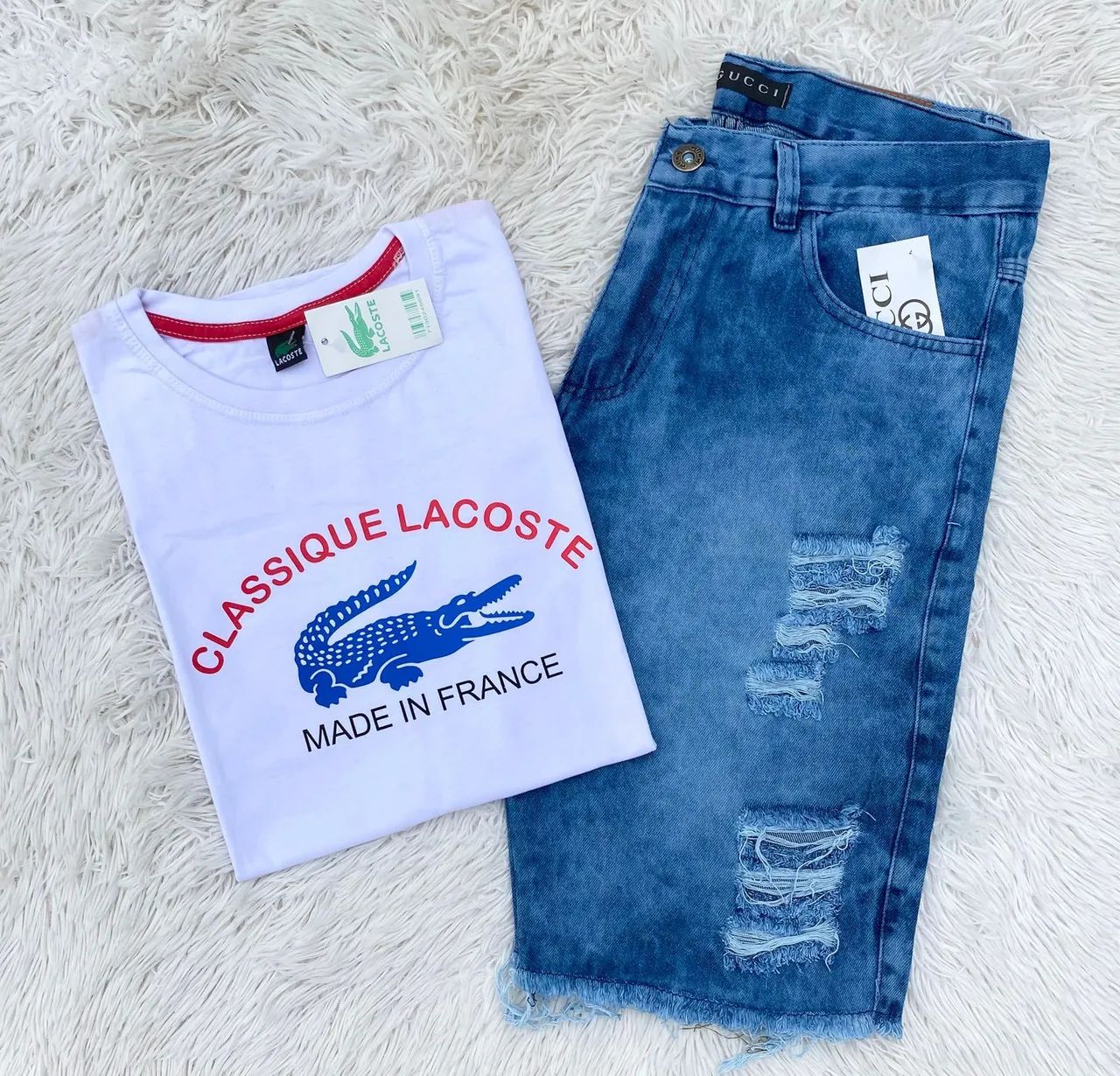 Kits Tam M Camisa e Bermuda Jeans 