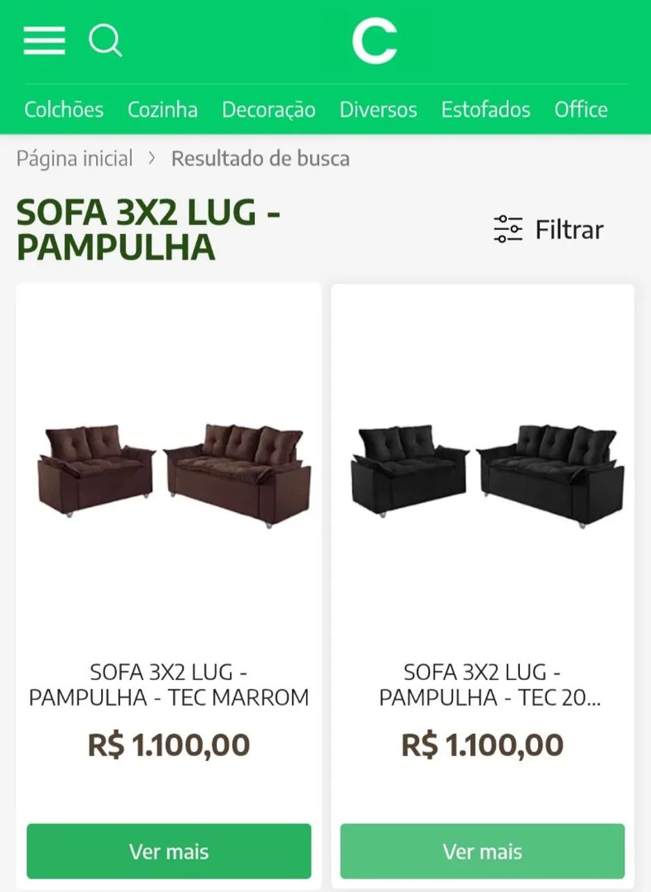 Sofá 2 e 3 Lugares, Linha Premium