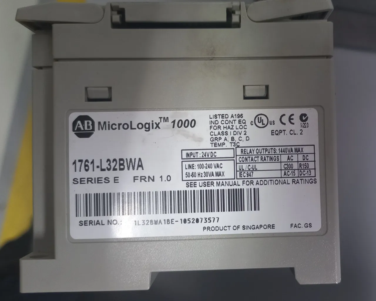 Clp micrologix 1000 1761-L32BWA