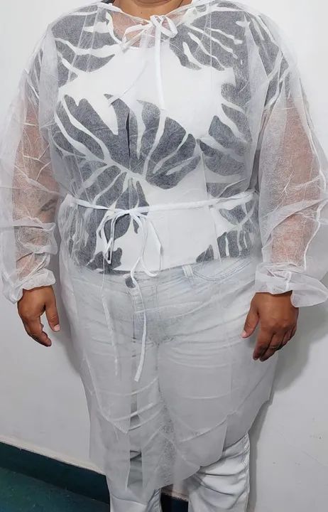 Avental / Jaleco Descartável pct c/10 - Foto 2