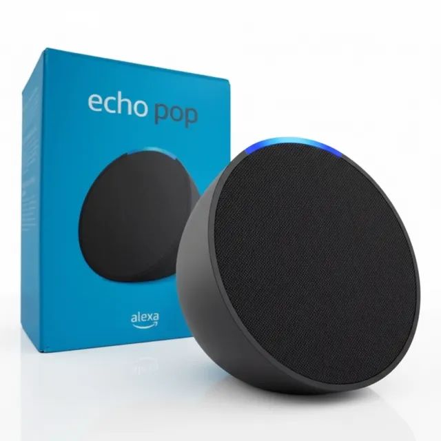 Alexa Echo pop nova Lacrada cor preta nota fiscal garantia amazon - Foto 3