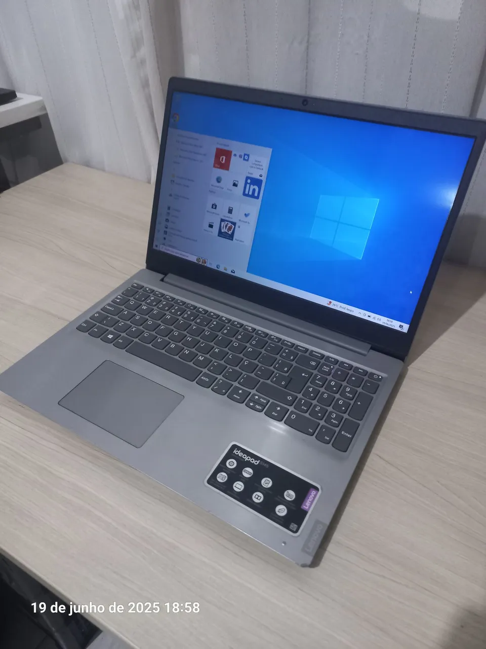 Notebook Lenovo Ideapad celeron última geração 4gb ddr4 ssd 128gb tela 15,6 impecável 