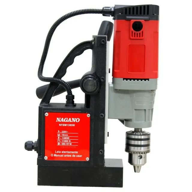 Furadeira Base Magnética 150mm 1380w - Nagano - E023736 - Foto 4