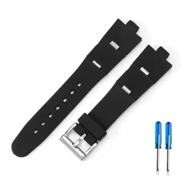 Pulseira P/ Relogio Bulgar Diagono Borracha 22mm